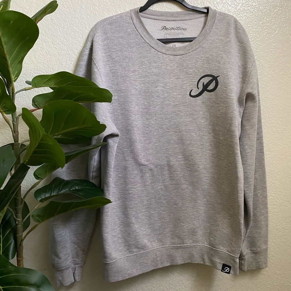 Primitive Grey Crewneck with Logo